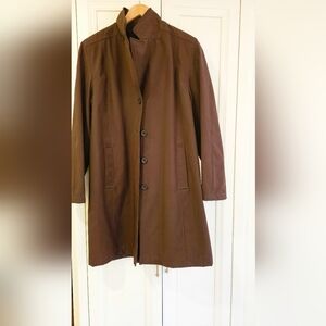 Ladies brown lightweight coat . Raincoat .